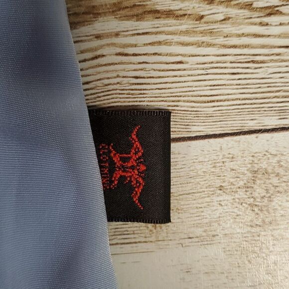 Tribal Design D Clothing Light Blue Embroidered Bowling Lounge Shirt‎ Size Large - Picture 6 of 9